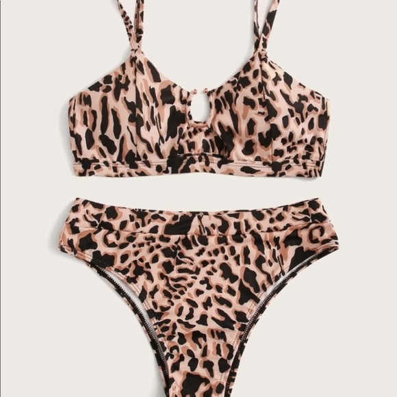 Leopard Bikini with High Waist Bottoms - Picture 4 of 6